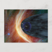 乱流宇宙を探索する2つのボイジャー宇宙船。 ポストカード (正面)