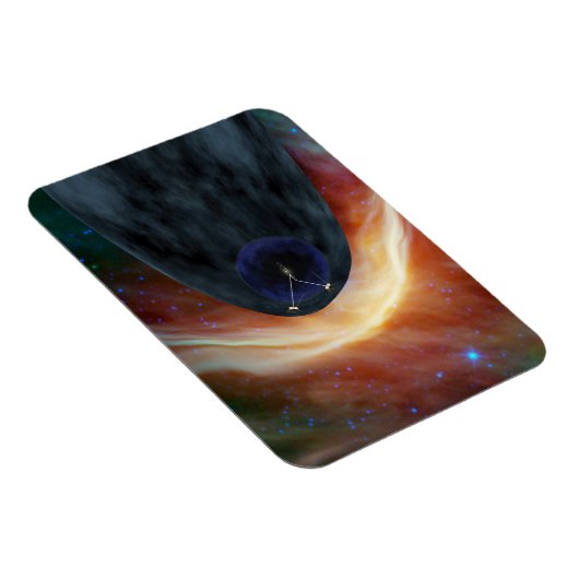 乱流宇宙を探索する2つのボイジャー宇宙船。 マグネット (右側)