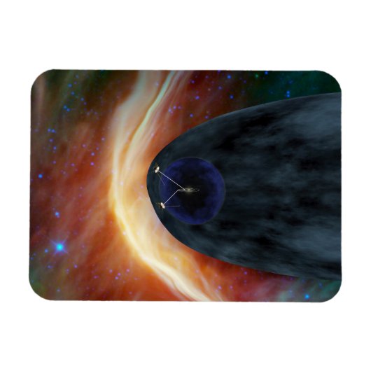 乱流宇宙を探索する2つのボイジャー宇宙船。 マグネット (横)