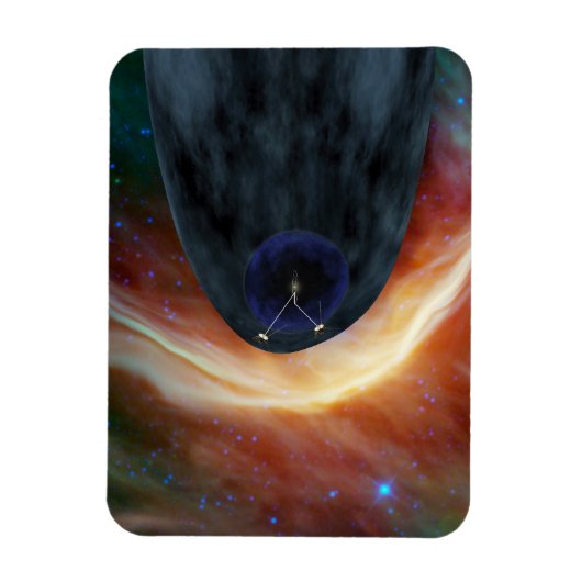 乱流宇宙を探索する2つのボイジャー宇宙船。 マグネット (縦)