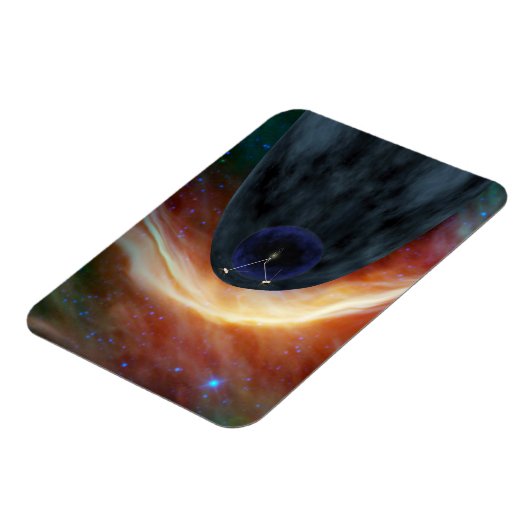 乱流宇宙を探索する2つのボイジャー宇宙船。 マグネット (左側)