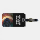 乱流宇宙を探索する2つのボイジャー宇宙船。 ラゲッジタグ (裏面横)