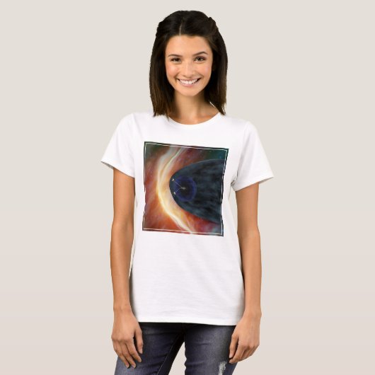乱流宇宙を探索する2つのボイジャー宇宙船。 Tシャツ (正面フル)