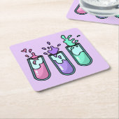 乱流試験管 スクエアペーパーコースター (アングル)