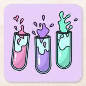 乱流試験管 スクエアペーパーコースター (正面)