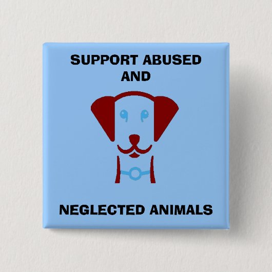 乱用されるサポートおよび、無視された… 缶バッジ (正面)