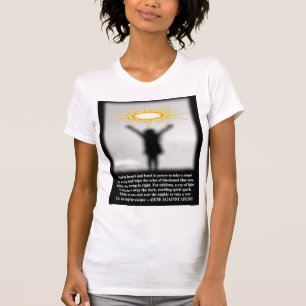 乱用に対して起こって下さい Tシャツ