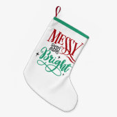 乱雑で明るい |おもしろいフェスティバル スモールクリスマスストッキング (正面 (吊り時))
