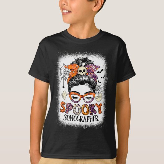 乱雑なバンソノグ不気味ラおもしろいハロウィーンの衣装 Tシャツ (正面)