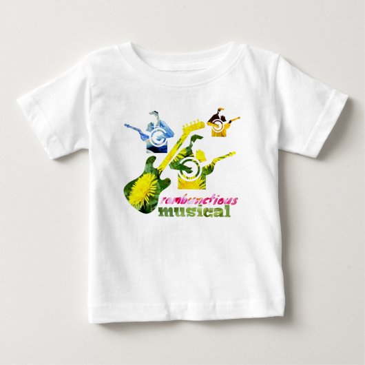 乱雑なミュージカル ベビーTシャツ (正面)