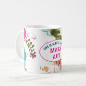 乱雑な人生は芸術を作る コーヒーマグカップ (正面左)