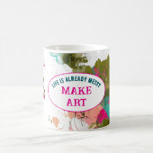 乱雑な人生は芸術を作る コーヒーマグカップ (中央)