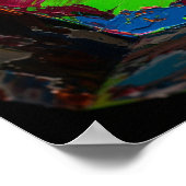 乱雑な幾何学的アート ポスター (角)