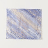 乱雑な抽象芸術ブルーとベージュ絵を描ストローク タペストリー (正面(横))