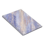 乱雑な抽象芸術ブルーとベージュ絵を描ストローク ノートブック (右側)