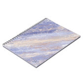 乱雑な抽象芸術ブルーとベージュ絵を描ストローク ノートブック (左側)