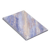 乱雑な抽象芸術ブルーとベージュ絵を描ストローク ノートブック (右側)