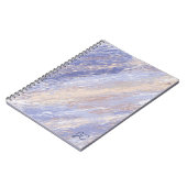 乱雑な抽象芸術ブルーとベージュ絵を描ストローク ノートブック (左側)