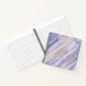 乱雑な抽象芸術ブルーとベージュ絵を描ストローク ノートブック (内部)