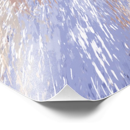 乱雑な抽象芸術ブルーとベージュ絵を描ストローク フォトプリント            (角)