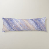 乱雑な抽象芸術ブルーとベージュ絵を描ストローク ボディピロー (裏面)