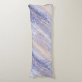 乱雑な抽象芸術ブルーとベージュ絵を描ストローク ボディピロー (正面縦)