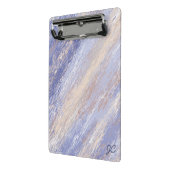 乱雑な抽象芸術ブルーとベージュ絵を描ストローク ミニクリップボード (アングル2)