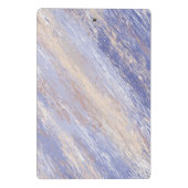 乱雑な抽象芸術ブルーとベージュ絵を描ストローク ミニクリップボード (裏面)