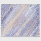 乱雑な抽象芸術ブルーとベージュ絵を描ストローク ラッピングペーパー (フラット)