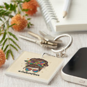 乱雑な誇りを持った自閉症の母 キーホルダー (正面右)