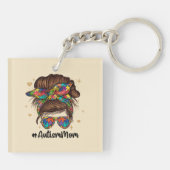 乱雑な誇りを持った自閉症の母 キーホルダー (裏面)