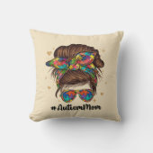 乱雑な誇りを持った自閉症の母 クッション (正面)
