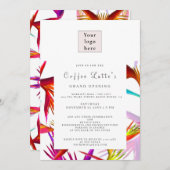 乱雑な野生の熱帯スタイルビジネス開始インビタット 招待状 (正面/裏面)