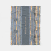 乱雑金ゴールド行 | Blue Periwinkle |プロフェッショナル フリースブランケット (正面)