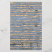 乱雑金ゴールド行 | Blue Periwinkle |プロフェッショナル 便箋 (裏面)