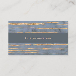 乱雑金ゴールド行 | Blue Periwinkle |プロフェッショナル 名刺