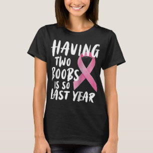 乳おもしろいがんデザイン乳房切除術の回復ラグ Tシャツ