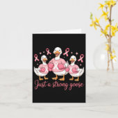 乳おもしろいがんピンクリボンがちょうど強いゴス カード (黄色い花)