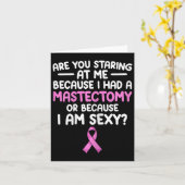 乳おもしろいがん生存者乳房切除術 カード (黄色い花)