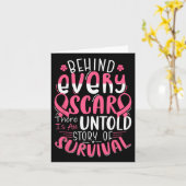 乳おもしろい癌の未聞の傷跡の後ろに カード (黄色い花)