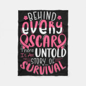 乳おもしろい癌の未聞の傷跡の後ろに フリースブランケット (正面)