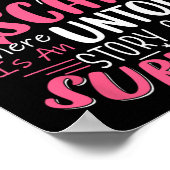 乳おもしろい癌の未聞の傷跡の後ろに ポスター (角)