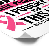 乳がんおもしろい生存者 ポスター (角)