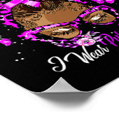 乳がんおよび家庭内暴力認識度モント ポスター (角)