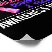 乳がんおよび家庭内暴力認識度モント ポスター (角)