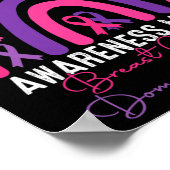 乳がんおよび家庭内暴力認識度モント ポスター (角)