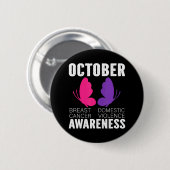 乳がんおよび家庭内暴力認識度 缶バッジ (正面&裏面)