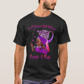 乳がんおよび家庭内暴力認識度Blac Tシャツ (正面)