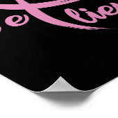 乳がんががんリボンと闘う ポスター (角)