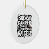 乳がんがこの魔女のハロウィンに耐えられない セラミックオーナメント (右)